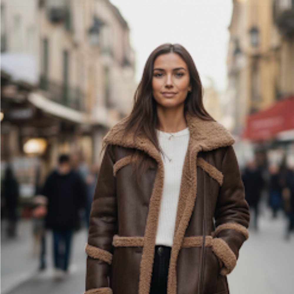 NWOT Bearpaw Sherpa Mixed Media‎ Jacket Coat
